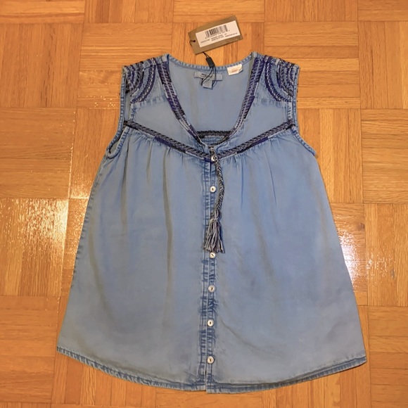 NWT Silver Jeans, small kids, mid wash denim shirt - Picture 1 of 2